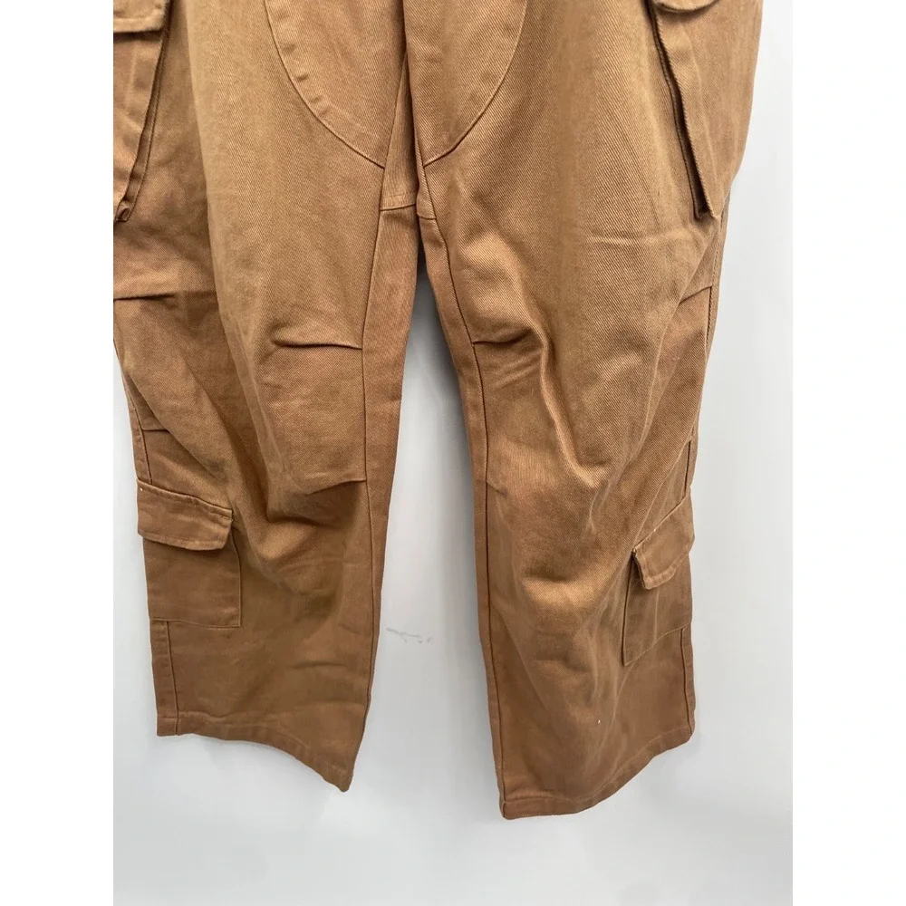Cozi Arlo Pants Pants Women's L Brown 100% Cotton Relaxed Fit Straight Cargo NWT